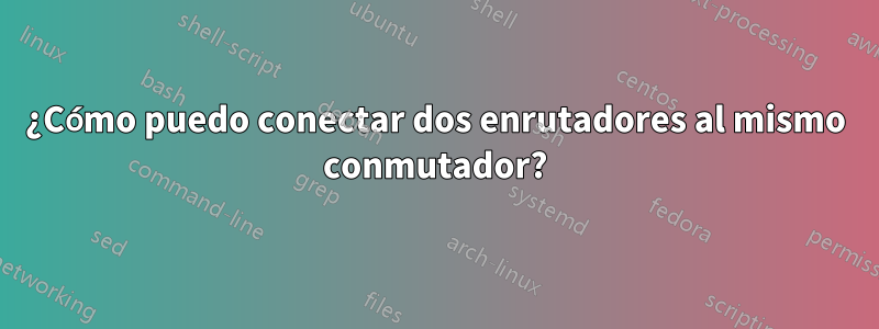 ¿Cómo puedo conectar dos enrutadores al mismo conmutador?