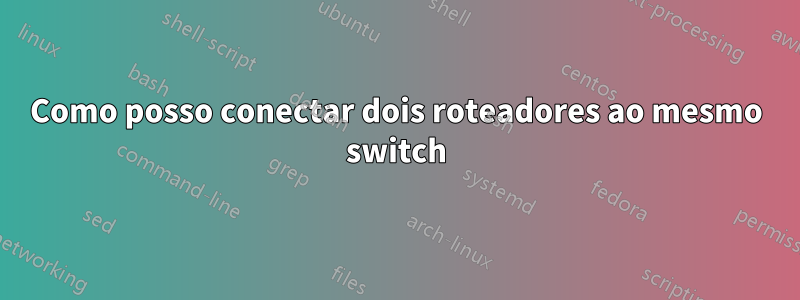 Como posso conectar dois roteadores ao mesmo switch