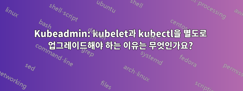 Kubeadmin: kubelet과 kubectl을 별도로 업그레이드해야 하는 이유는 무엇인가요?