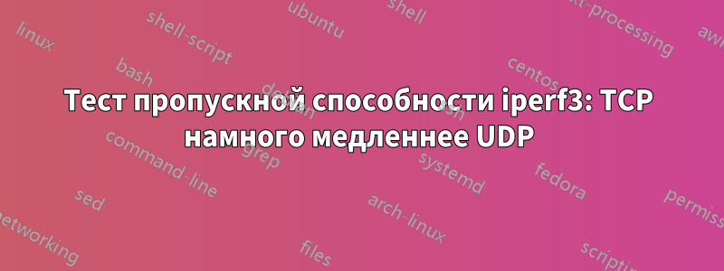 Тест пропускной способности iperf3: TCP намного медленнее UDP