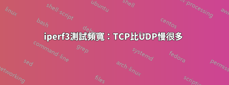 iperf3測試頻寬：TCP比UDP慢很多