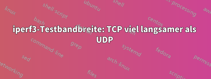 iperf3-Testbandbreite: TCP viel langsamer als UDP