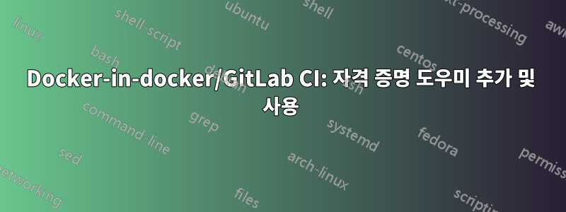 Docker-in-docker/GitLab CI: 자격 증명 도우미 추가 및 사용