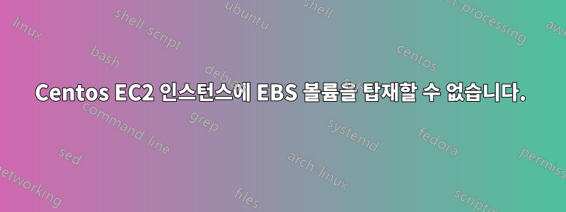 Centos EC2 인스턴스에 EBS 볼륨을 탑재할 수 없습니다.