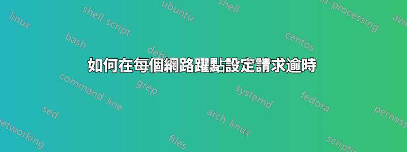 如何在每個網路躍點設定請求逾時