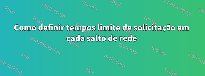 Como definir tempos limite de solicitação em cada salto de rede