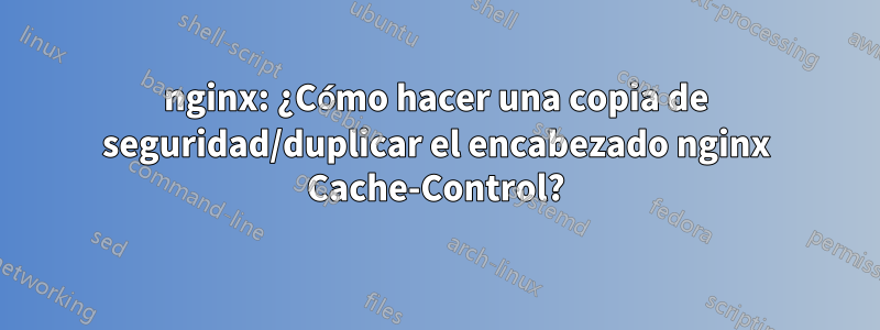 nginx: ¿Cómo hacer una copia de seguridad/duplicar el encabezado nginx Cache-Control?