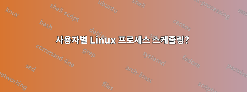 사용자별 Linux 프로세스 스케줄링?