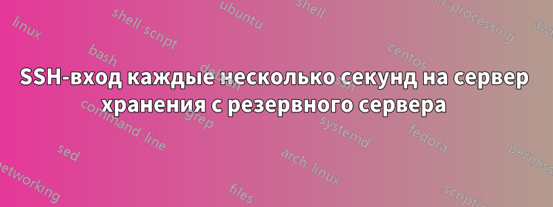 SSH-вход каждые несколько секунд на сервер хранения с резервного сервера