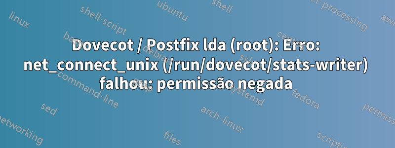 Dovecot / Postfix lda (root): Erro: net_connect_unix (/run/dovecot/stats-writer) falhou: permissão negada