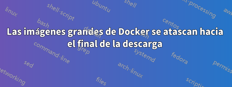 Las imágenes grandes de Docker se atascan hacia el final de la descarga