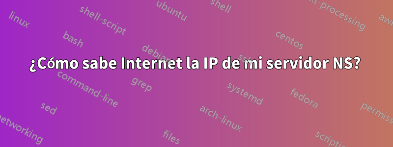 ¿Cómo sabe Internet la IP de mi servidor NS?