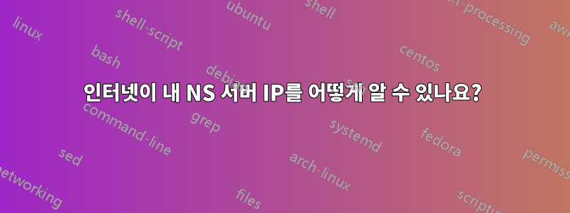 인터넷이 내 NS 서버 IP를 어떻게 알 수 있나요?