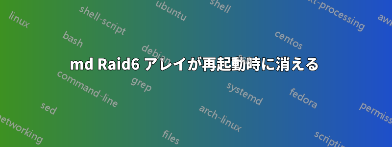 md Raid6 アレイが再起動時に消える