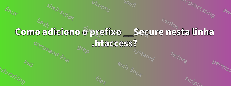 Como adiciono o prefixo __Secure nesta linha .htaccess?