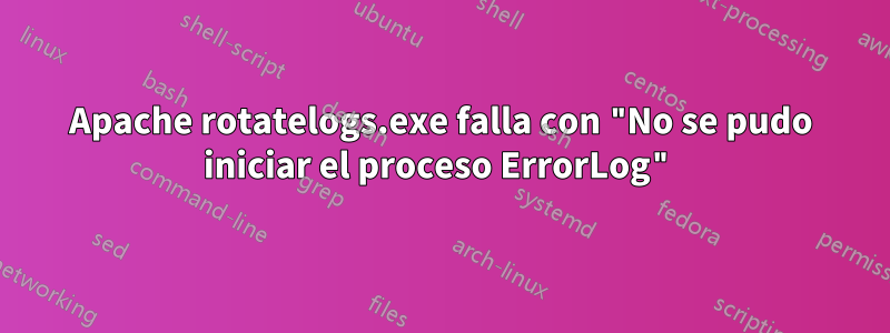 Apache rotatelogs.exe falla con "No se pudo iniciar el proceso ErrorLog"