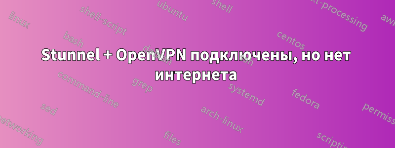 Stunnel + OpenVPN подключены, но нет интернета