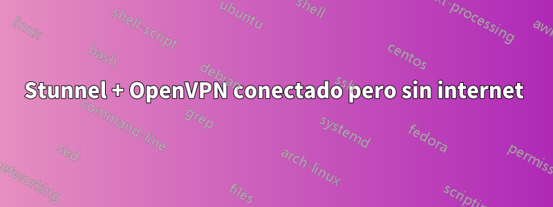 Stunnel + OpenVPN conectado pero sin internet