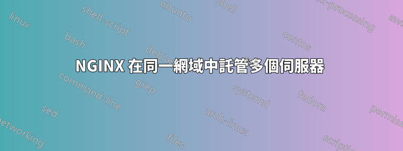 NGINX 在同一網域中託管多個伺服器