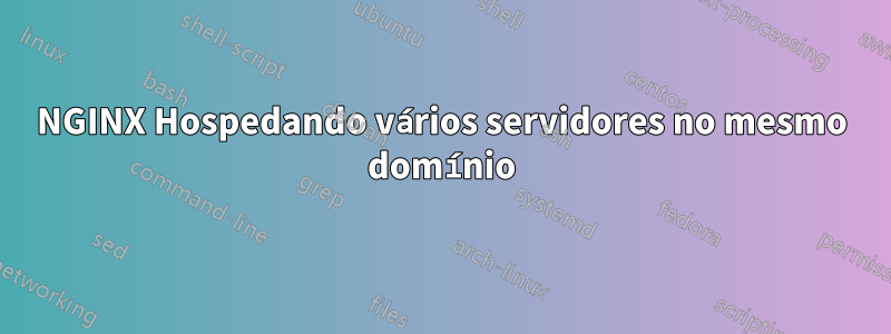 NGINX Hospedando vários servidores no mesmo domínio