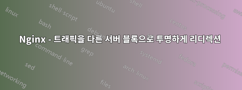 Nginx - 트래픽을 다른 서버 블록으로 투명하게 리디렉션