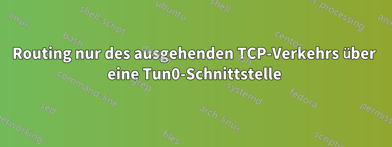 Routing nur des ausgehenden TCP-Verkehrs über eine Tun0-Schnittstelle