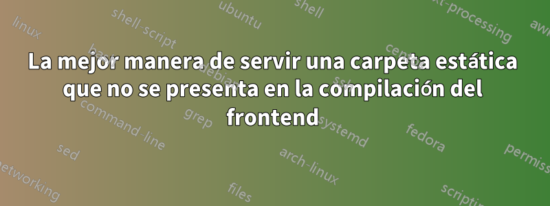 La mejor manera de servir una carpeta estática que no se presenta en la compilación del frontend
