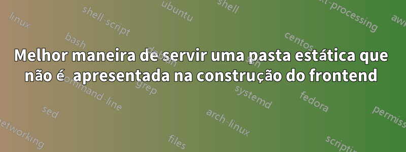 Melhor maneira de servir uma pasta estática que não é apresentada na construção do frontend