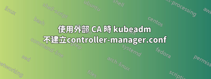 使用外部 CA 時 kubeadm 不建立controller-manager.conf