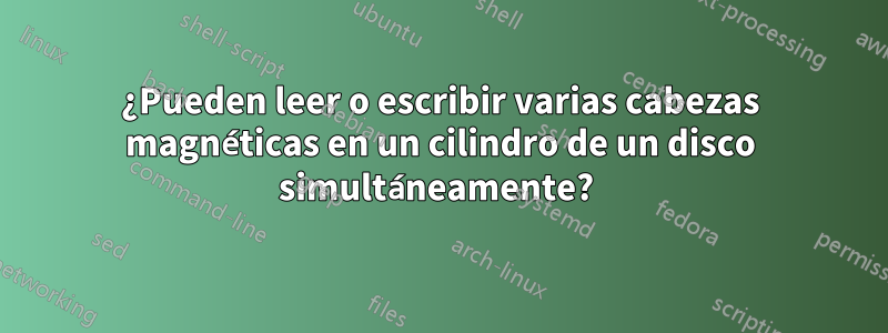 ¿Pueden leer o escribir varias cabezas magnéticas en un cilindro de un disco simultáneamente? 