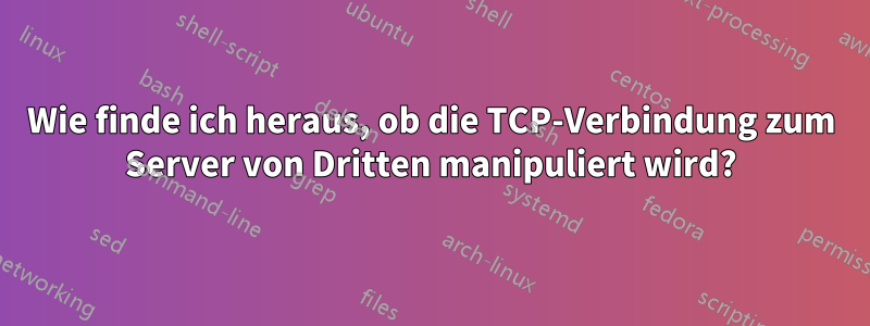 Wie finde ich heraus, ob die TCP-Verbindung zum Server von Dritten manipuliert wird?