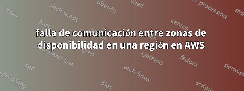 falla de comunicación entre zonas de disponibilidad en una región en AWS