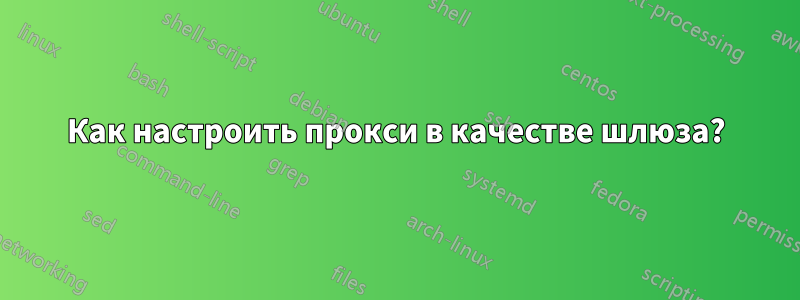 Как настроить прокси в качестве шлюза?