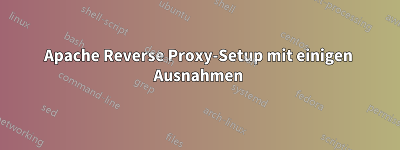 Apache Reverse Proxy-Setup mit einigen Ausnahmen