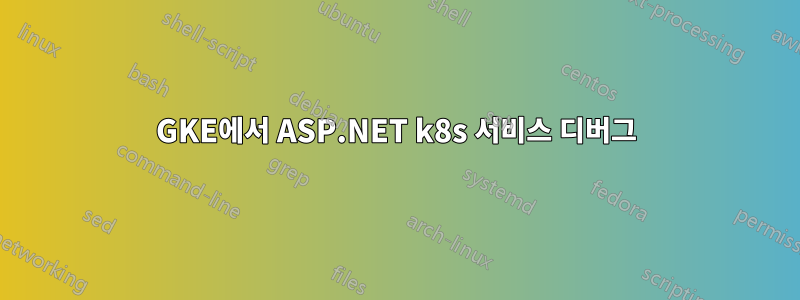GKE에서 ASP.NET k8s 서비스 디버그