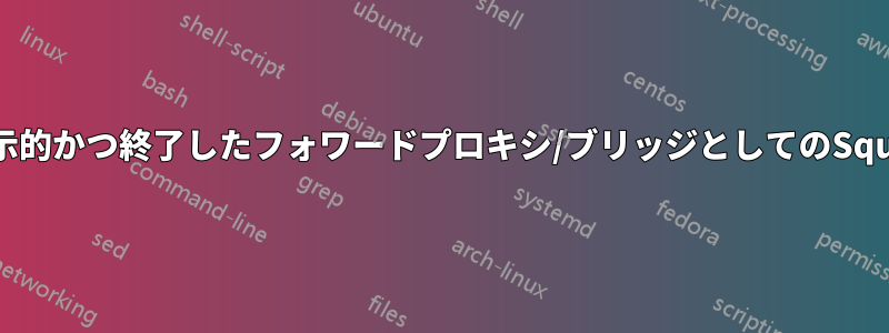 明示的かつ終了したフォワードプロキシ/ブリッジとしてのSquid