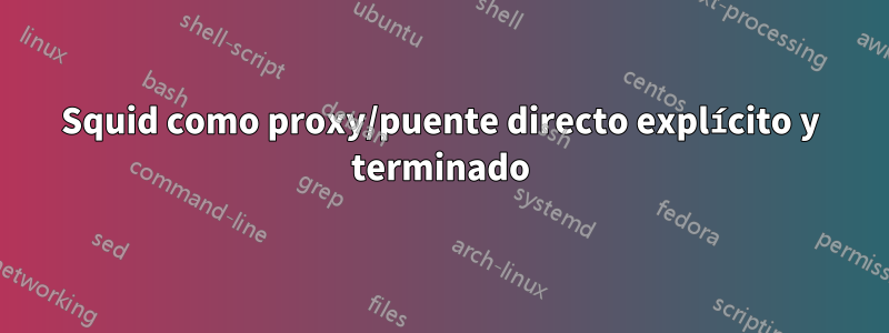 Squid como proxy/puente directo explícito y terminado