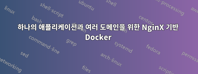 하나의 애플리케이션과 여러 도메인을 위한 NginX 기반 Docker
