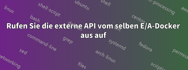 Rufen Sie die externe API vom selben E/A-Docker aus auf