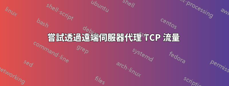 嘗試透過遠端伺服器代理 TCP 流量