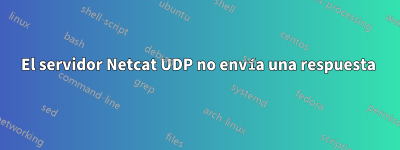 El servidor Netcat UDP no envía una respuesta