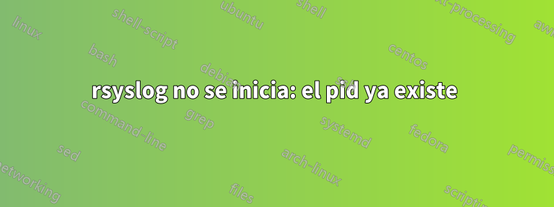 rsyslog no se inicia: el pid ya existe