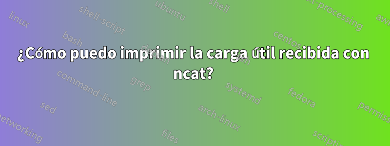 ¿Cómo puedo imprimir la carga útil recibida con ncat?