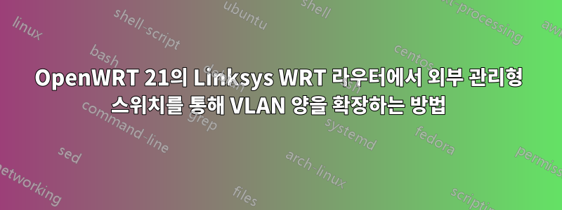 OpenWRT 21의 Linksys WRT 라우터에서 외부 관리형 스위치를 통해 VLAN 양을 확장하는 방법