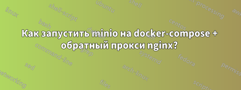Как запустить minio на docker-compose + обратный прокси nginx?