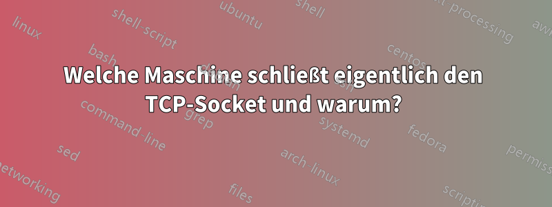 Welche Maschine schließt eigentlich den TCP-Socket und warum?