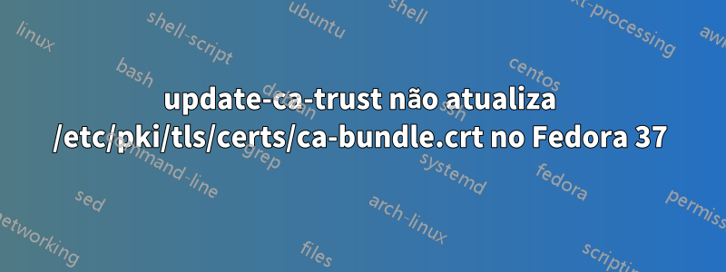 update-ca-trust não atualiza /etc/pki/tls/certs/ca-bundle.crt no Fedora 37