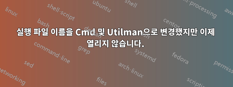 실행 파일 이름을 Cmd 및 Utilman으로 변경했지만 이제 열리지 않습니다.