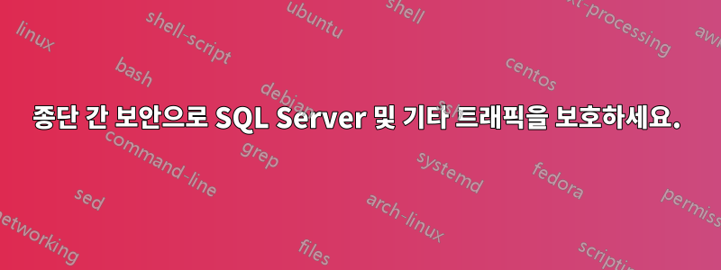 종단 간 보안으로 SQL Server 및 기타 트래픽을 보호하세요.