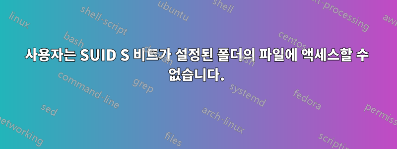 사용자는 SUID S 비트가 설정된 폴더의 파일에 액세스할 수 없습니다.